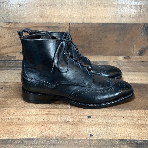 To Boot Other - To Boot New York Black Leather Wingtip Boots